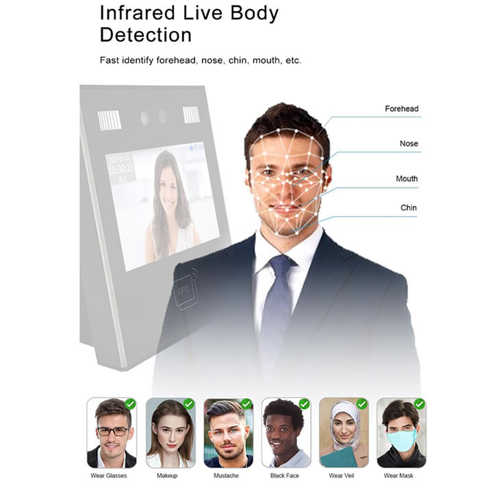 Access Control AIFace11 Dynamic Facial Recognition System Terminal